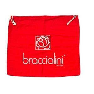 Braccialini Firenze Purse‎ Dust Bag Red White 17x14.5" Designer Storage Travel